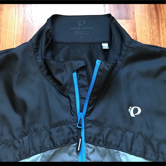 Pearl Izumi Windbreaker Men’s Large Black and Grey - Picture 2 of 8